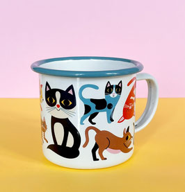 Emaille Tasse "CAT LOVER" (OMM Design)