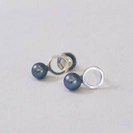 Boucles d'oreilles perles noires