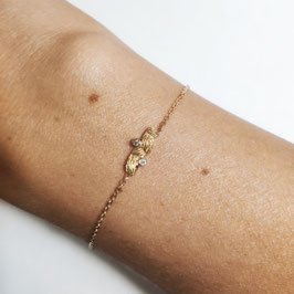 Bracelet Or jaune 750 et diamants de laboratoire