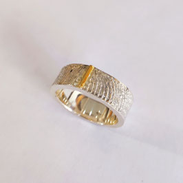 Alliance Sépion argent 925 et Or 18k jaune