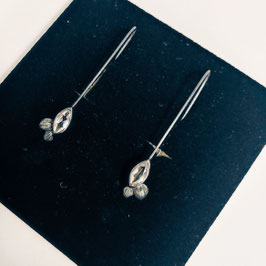 Boucles d'oreilles argent 925 et aigues-marines