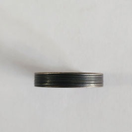 anneau tourné en argent 925 oxydé et brossé