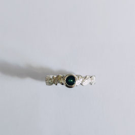 Bague unique en argent 925 et topaze bleue Londres