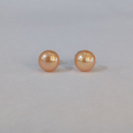 Boucles d'oreilles perles Orangées
