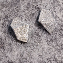 Boucles d'oreilles en argent 925 guilloché