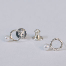 Boucles d'oreilles perles blanches