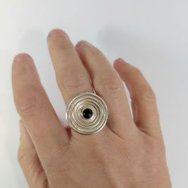 Bague tournée onyx
