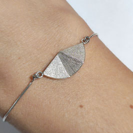 Bracelet en argent 925 guilloché