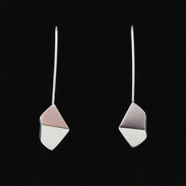 Boucles d'oreilles Origami "2 pans" longues