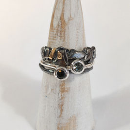 Bague saphirs verts