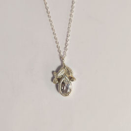 Collier en argent 925 et topaze blanche