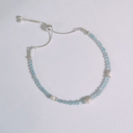 Bracelet de perles - Aigues-marines