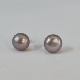 Boucles d'oreilles perles beiges/marron
