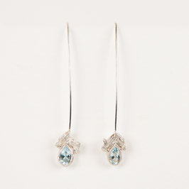 Boucles d'oreilles Laëtitia London bleu ciel