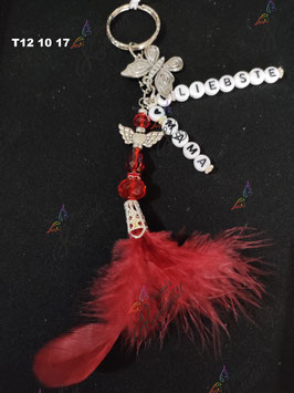 Taschenanhänger Engel mit Federrock