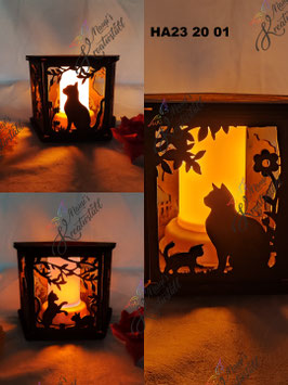 Mini Laterne Katze