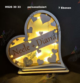 Herz mit personalisierten Namen