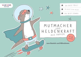 VICKY BO Mutmacher und Heldenkraft aus Papier zum Basteln und Mitnehmen. Malbuch für Kinder.