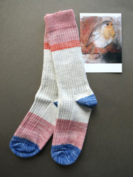 FRÄULEIN PRUSSELISE Wollsocken TAMINA beige rosa blau
