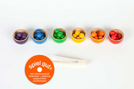 GRAPAT: REGENBOGEN Schalen und Kugel aus Holz