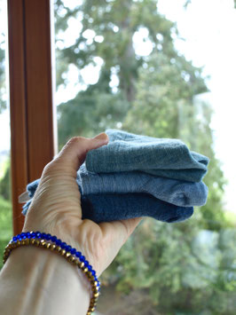 JOHA Feine, gerippte Wollsocken  | Set Blue