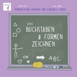 VICKY BO Erste Buchstaben & Formen zeichnen. Vicky Bo's vorbereitende Übungen zum Schreiben lernen.