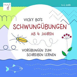 VICKY BO’s Schwungübungen ab 4 Jahren. Vorübungen zum schreiben lernen.