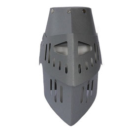 Ritterhelm mit Klapp-Visier aus stabilem Karton