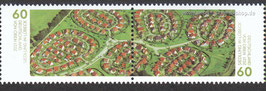 D-3580-3581 - Panoramen: Siedlung in Lübeck von oben - Zusammendruck - 60+60