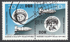 DDR-0970+0971 - Paar - Raumschiffe "Wostok 5" und "Wostok 6" - 20+20