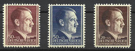 D-GG-089-091 - Satz 3 Werte - 53. Geburtstag von Adolf Hitler