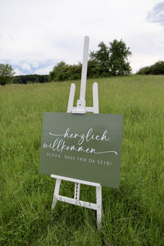 Willkommensschild "Salbeigrün"