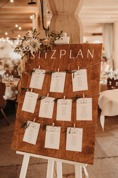 Sitzplan Holz "Kastanie"