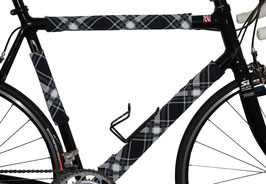 BikeWrappers: Black and White Plaid