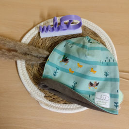 Wende-Beanie "Enten" Gr.44-46 cm