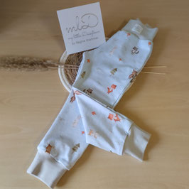 Hose"Pilz und Tiere French Terry Sommersweat" Gr.110 - Einzelstück