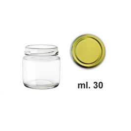 Vasetto vetro ml. 30 per assaggi con capsula Confezione da 84 pezzi