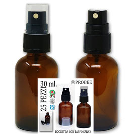 Confezione 25 pezzi boccetta propoli + tappo spray 30 ml.