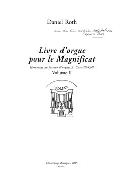 Daniel Roth : Livre d'orgue pour le Magnificat, volume 2