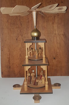 Tischpyramide zweistöckig, goldfarbene Zwiebel