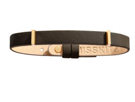 VEGAN LEDERBAND SCHWARZ GOLD