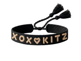 STOFFBAND SCHWARZ GOLD XOXO KITZ