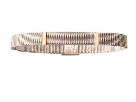 MESH EDELSTAHLBAND SILBER-ROSÉGOLD