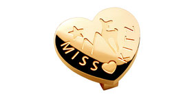 'MISS KITZ HERZ CHARM' GOLD