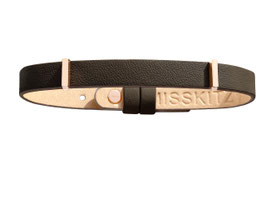 VEGAN LEDERBAND SCHWARZ ROSÉGOLD
