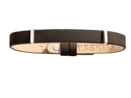 VEGAN LEDERBAND SCHWARZ SILBER