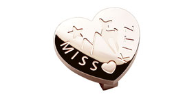 'MISS KITZ HERZ CHARM' SILBER