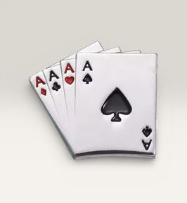 FOUR CARD ACE  ENAMEL PIN