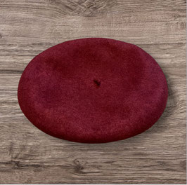 WOOL FELT BERET BURGUNDY