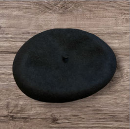 WOOL FELT BERET BLACK